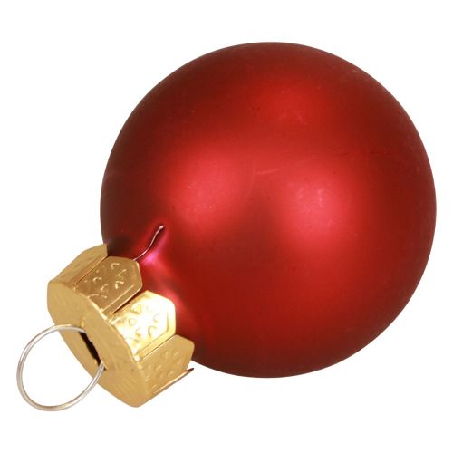 Floristik24 Mini vánoční koule červená matná/lesklá Ø2,5cm 20 ks