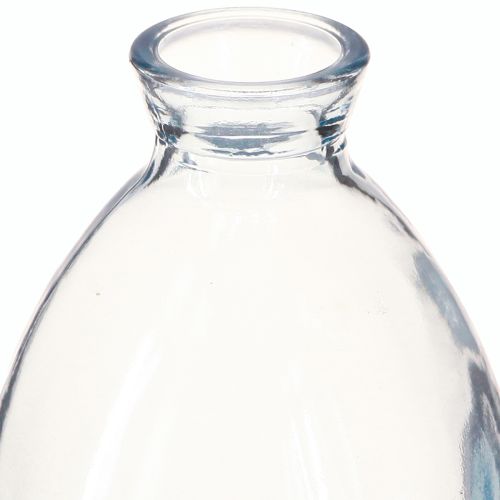 položky Mini vázy, cibulovité dekorativní vázy ze skla, modré tónované, V12cm, 6 ks