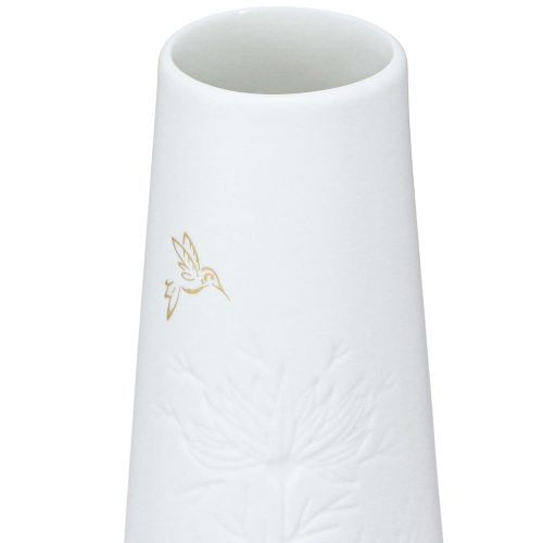 položky Porcelánová váza bílá se zlatým motivem – Elegantní květinová váza v sadě 3 ks H12cm 3 ks