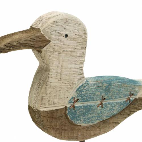 Floristik24 Dřevo Racek modrá bílá 20cm × 5cm V25cm