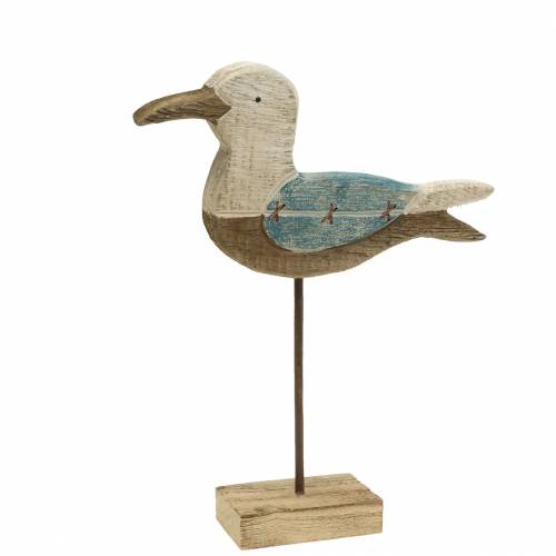 Floristik24 Dřevo Racek modrá bílá 20cm × 5cm V25cm