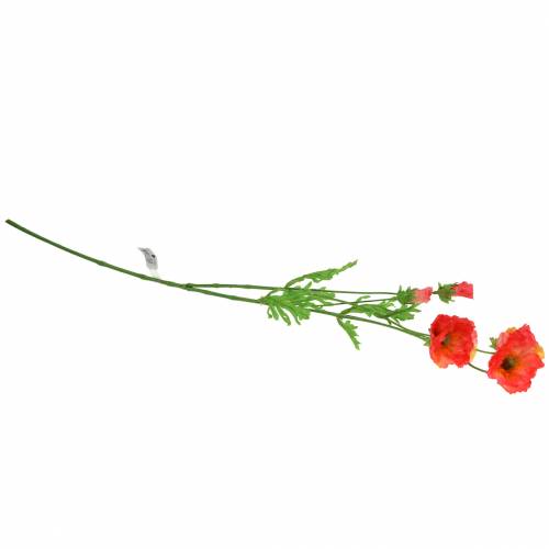 Floristik24 Umělý mák růžový, žlutý květ makového hedvábí 67cm