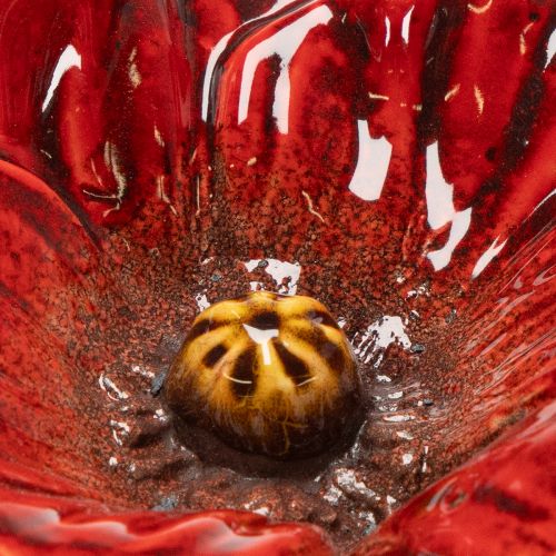 položky Keramický zahradní kolík s vlčím mákem, neobvyklý design pro záhony, 52 cm, 2 kusy