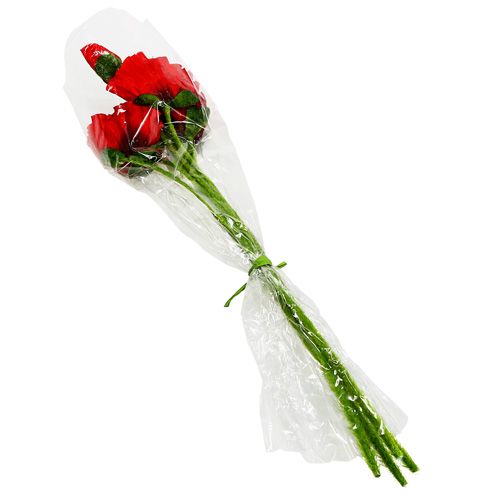 Floristik24 Vlčí mák červený Ø7cm L48cm 4ks