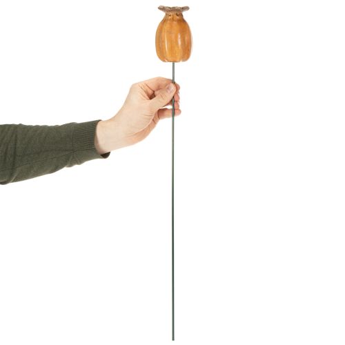 položky Zahradní kolík s makovíkem pro stylový design zahrady, záhonu nebo balkonu, 60 cm, 2 kusy