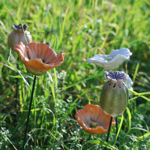 položky Dekorativní tyč z makových lusků pro sezónní eleganci zahrady nebo zvýraznění balkonu, 41 cm, 4 kusy