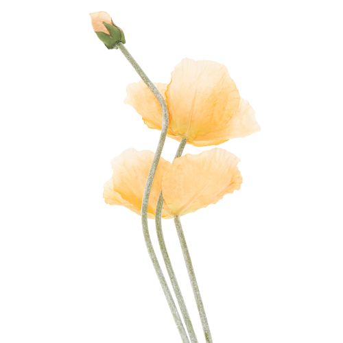 položky Umělý květ máku pro svatební dekoraci a design, 95 cm, 3 kusy