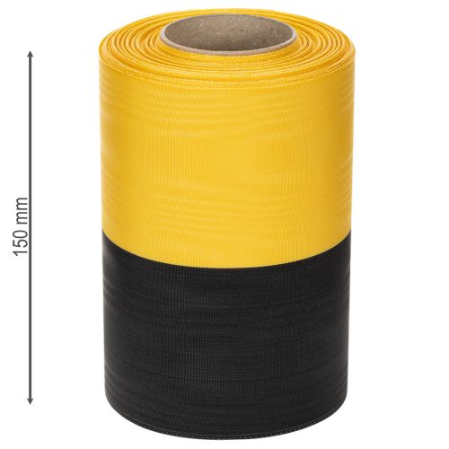 položky Věnečná stuha Moaré 150mm žluto-černá - smuteční stuha, šerpa, dekorace, klubovní stuha - role 25m
