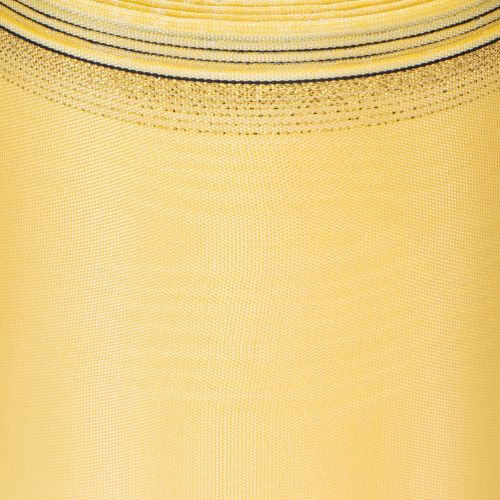 položky Věnečková stuha Moiré, žlutá se zlatým lemováním, dekorativní květinová stuha, acetát/polyester, 150 mm x 25 m