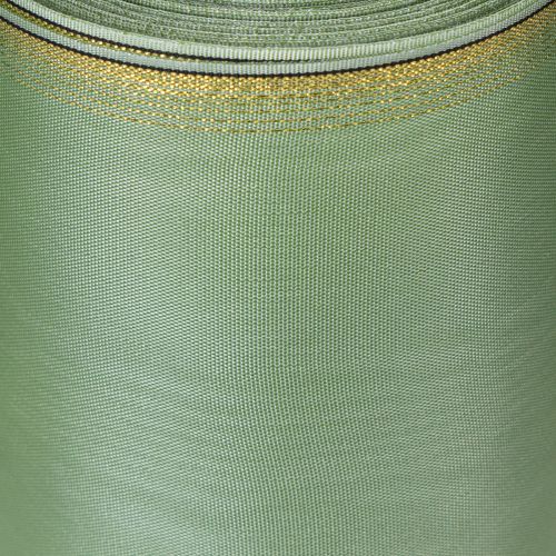 položky Moaré věnečková stuha šalvějově zelená se zlatým okrajem - 175 mm x 25 m - dekorativní stuha pro floristiku a oslavy
