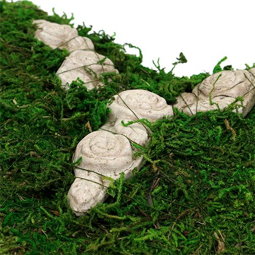 Floristik24 Mechové srdce s reliéfem růže 30cm