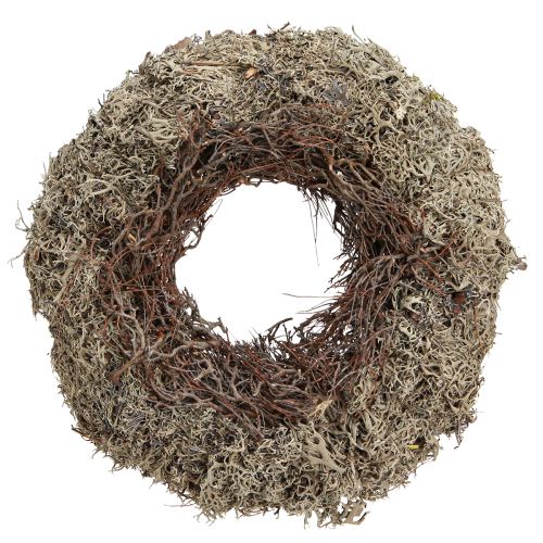 položky Mechový věnec s myším plevelem šedý mechový věnec lišejník Ø30cm