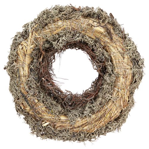položky Mechový věnec s myším plevelem šedý mechový věnec lišejník Ø30cm