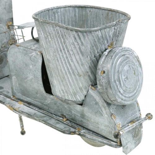 Floristik24 Květináč koloběžka kovová vintage bílá praná 35×12×23cm