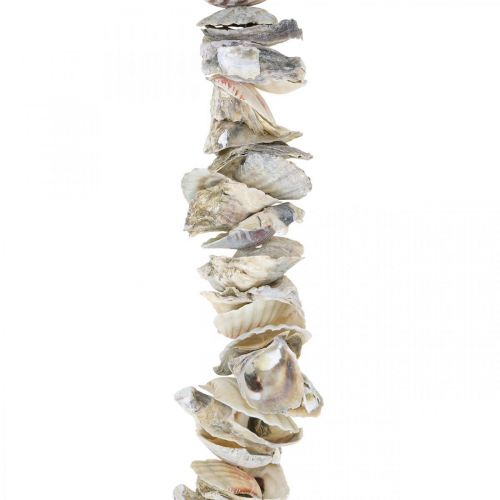 položky Girlanda s mušlemi, námořní dekorace, léto, náhrdelník z mušlí přírodní barvy L130cm