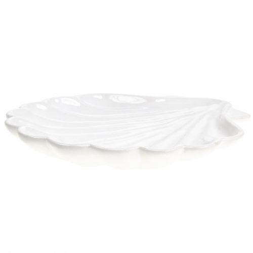 Floristik24 Dekorativní skořepina bílá 15cm x 16cm 3ks