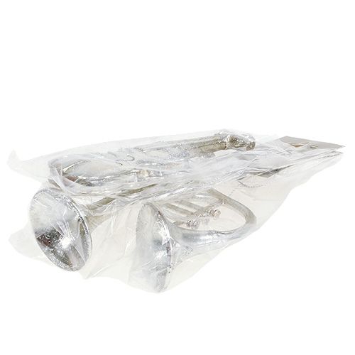 Floristik24 Řazení hudebních nástrojů. 12cm - 14,5cm stříbro 3ks