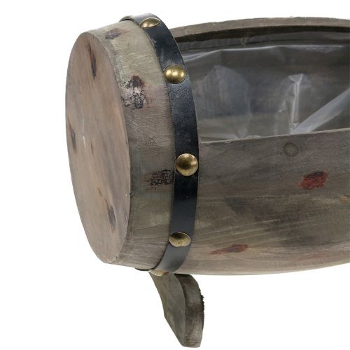 Floristik24 Dřevěný sud na sázení přírody, sada 2 ks 22cm / 33cm