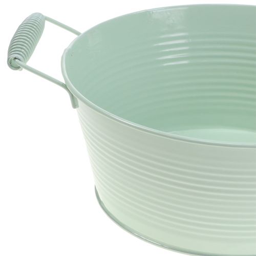 Floristik24 Zinková miska pastelové barvy s uchem Ø22cm V9,5cm 3ks