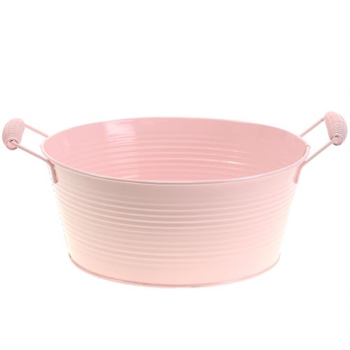 Floristik24 Zinková miska pastelové barvy s uchem Ø22cm V9,5cm 3ks