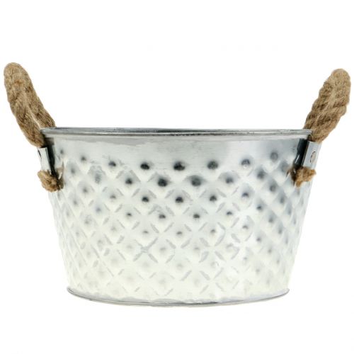 položky Zinková mísa dekorativní mísa kovová s provazovým uchem Ø22cm H12cm
