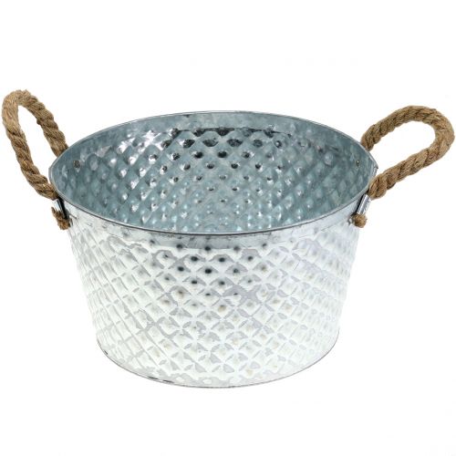 položky Zinková mísa kulatá s provazovými uchy Ø28cm H16cm