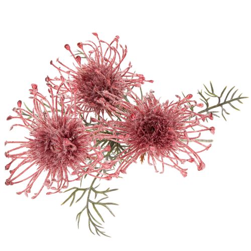Umělý květinový jehelníček, protea, kvetoucí větvička 65 cm, 3 ks | Floristik24.cz