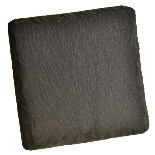 Talíř z přírodní břidlice čtvercové podtácky černé 10×10cm 6 ks