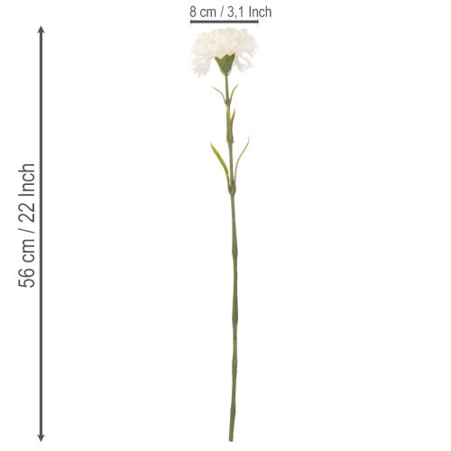 Umělý karafiát se stonkem do kytice a věnce, 56 cm, 8 kusů | Floristik24.cz