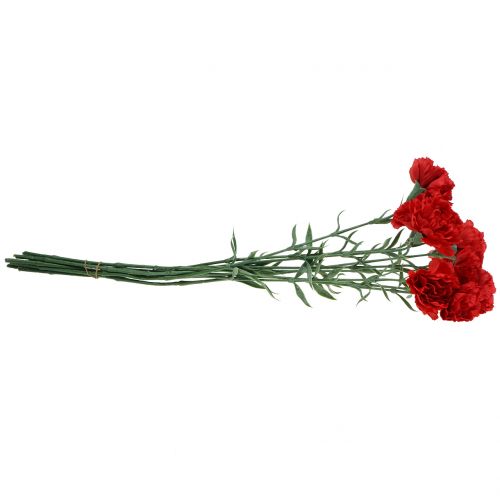Floristik24 Karafiáty umělé červené 67cm 9ks