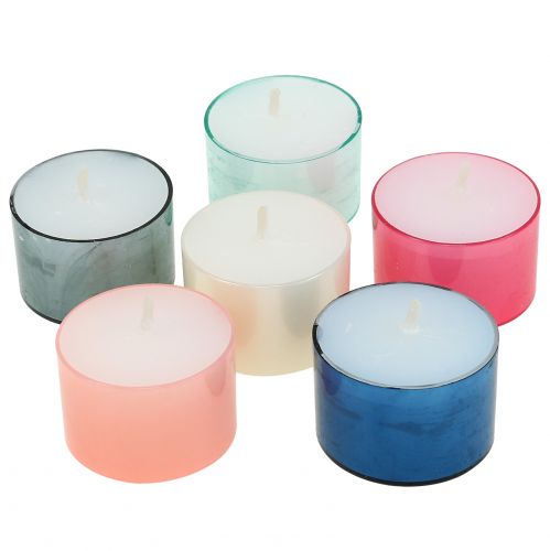 položky Colorlights čajové svíčky pastelové různé 40ks