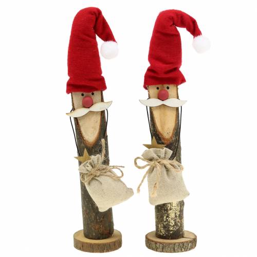 Deco Santa Claus dřevo 21cm 2ks