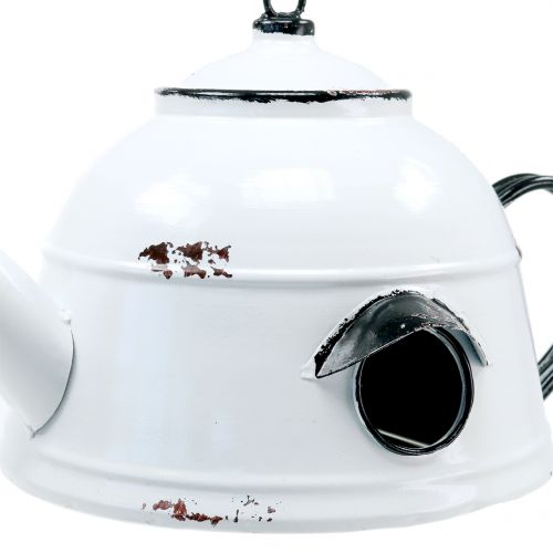 Floristik24 Konvice na čaj Vintage White, Černá H17cm