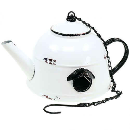 Floristik24 Konvice na čaj Vintage White, Černá H17cm