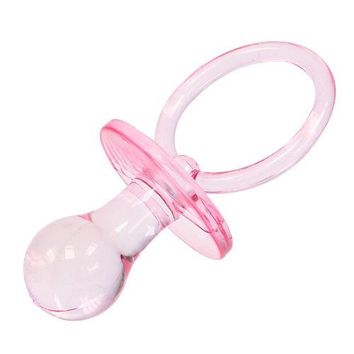 Floristik24 Deco dudlík modrý, růžový zadek. 7cm 8ks