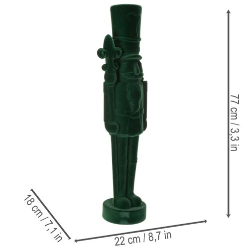 Figurka Louskáčka, stojící, vánoční dekorace, vločková, 77 cm | Floristik24.cz