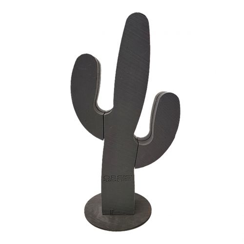 Květinová pěnová figurka kaktus černá 38cm x 74cm