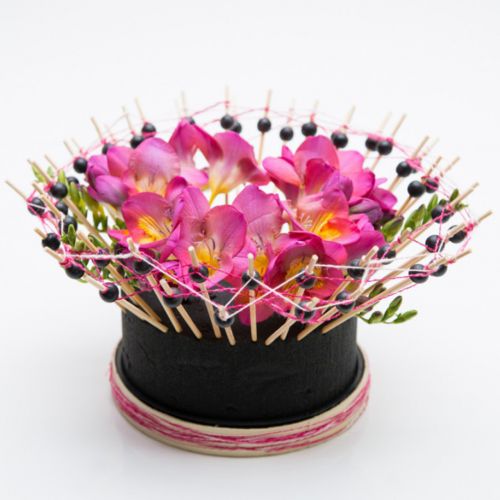 Floristik24 Materiál ucpávky válce Steckmoos černý Ø28cm V5cm 2ks