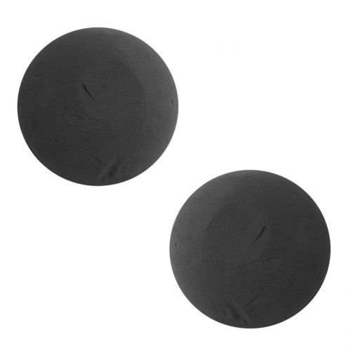 Květinový pěnový míček zásuvný materiál černý Ø16cm 2 kusy