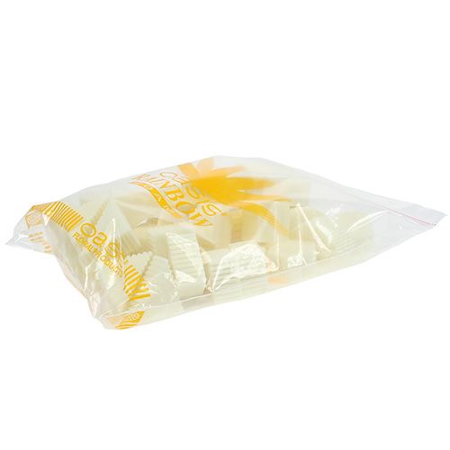 Floristik24 Květinové pěnové jednohubky bílé 4cm-7cm 45p