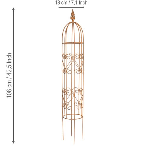 položky Zahradní treláž, pomůcka pro lezení růží a dalších popínavých rostlin, ideální zahradní design, 108 cm, sada 2 kusů.