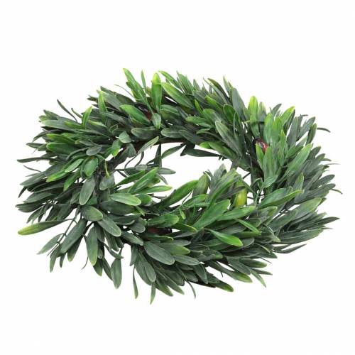 Floristik24 Olivový věnec umělý zelený Ø28cm dekorace středomořská