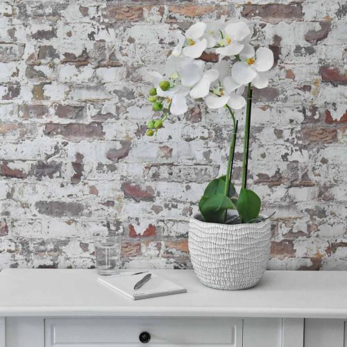položky Květináč Betonový bílý Vintage květináč Bílá voštinová V17,5cm Ø18,5cm