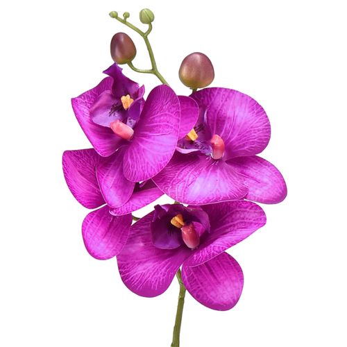 Orchidej Umělá Phalaenopsis 4 květy Fuchsie 72cm