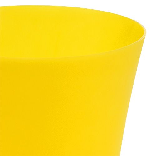 Floristik24 Květináč na orchidej plastový žlutý Ø12,5cm H14cm, 1ks