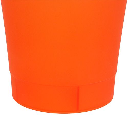 Floristik24 Květináč na orchidej plastový oranžový Ø12,5cm H14cm, 1ks