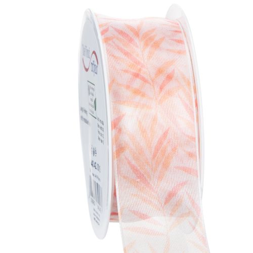 Floristik24 Organzová stuha, šifonová stuha, džungle oranžová, 40 mm, 15 m