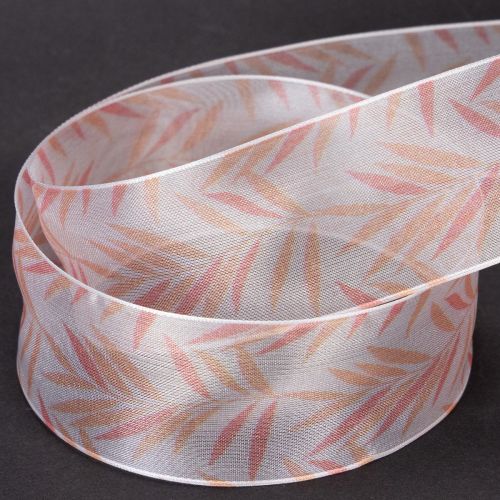 položky Organzová stuha, šifonová stuha, džungle oranžová, 40 mm, 15 m