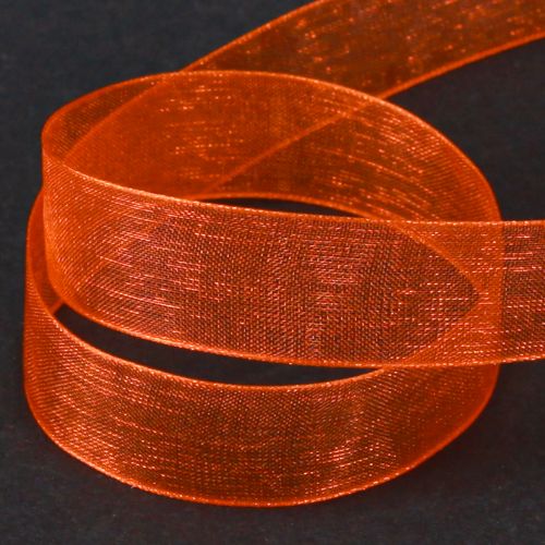 položky Organzová stuha dárková stuha oranžová stuha krajová 15mm 50m