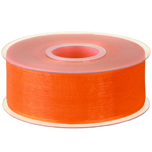 položky Organzová stuha dárková stuha oranžová stuha lem 40mm 50m